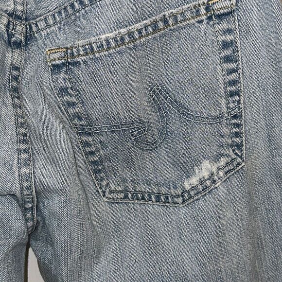 AG WOMEN’S 100%COTTON SLOUCHY SLIM CROP JEANS ZIPPERED GREAT CONDITION - Picture 7 of 8